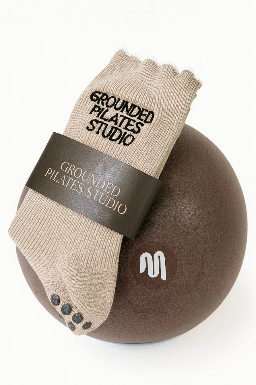 Grounded Grip Socks - Beige - Rose