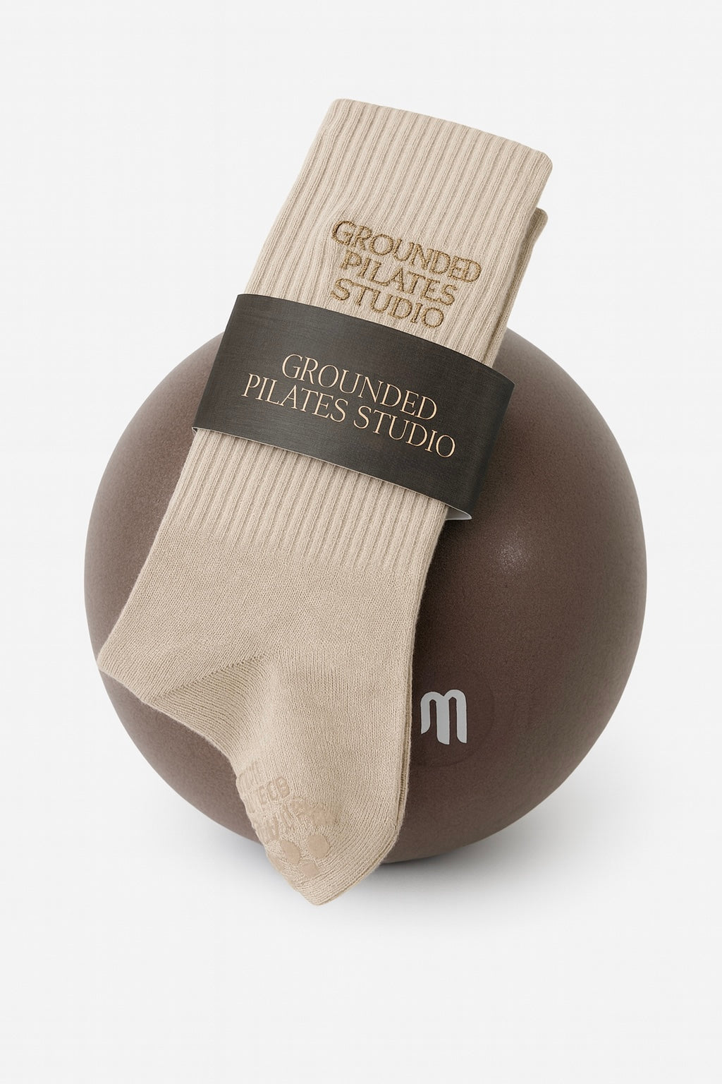 Grounded Grip Socks - Beige ankle socks