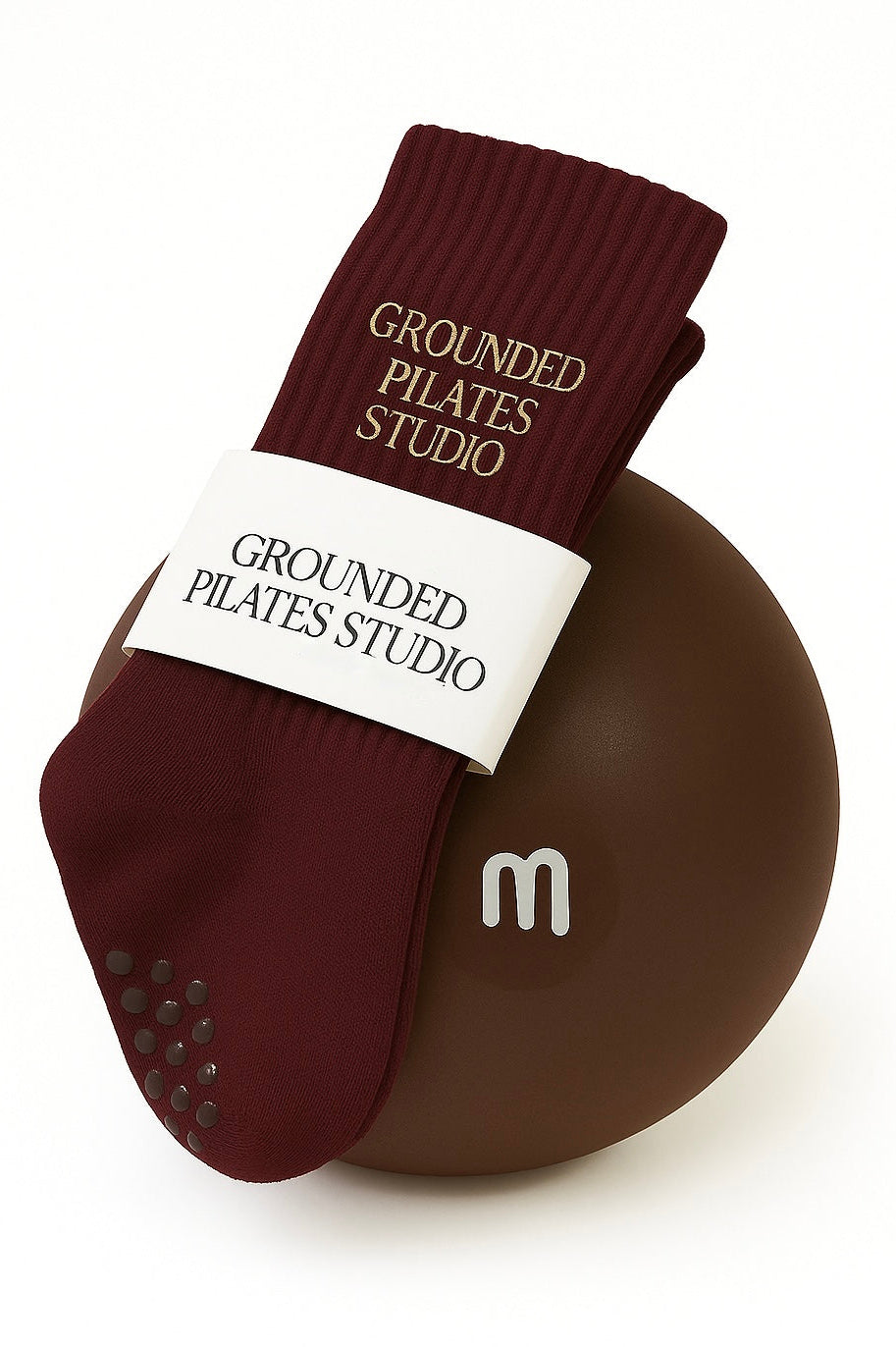 Grounded Grip Socks - Maroon