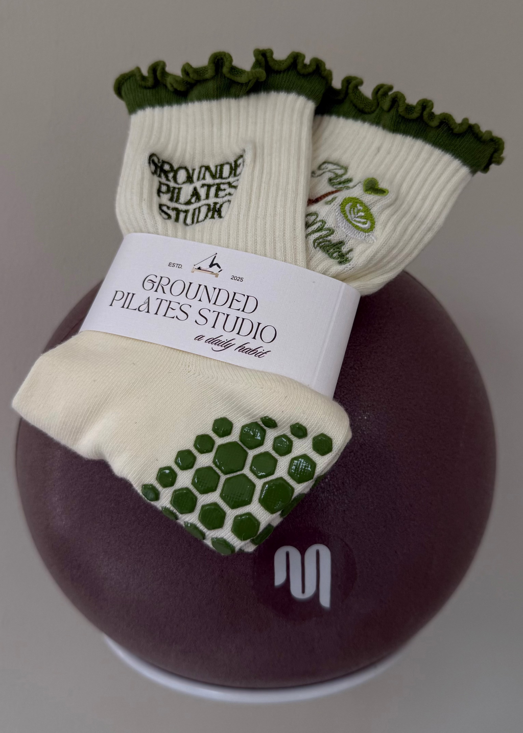 Grounded Grip Socks - Pilates & Matcha