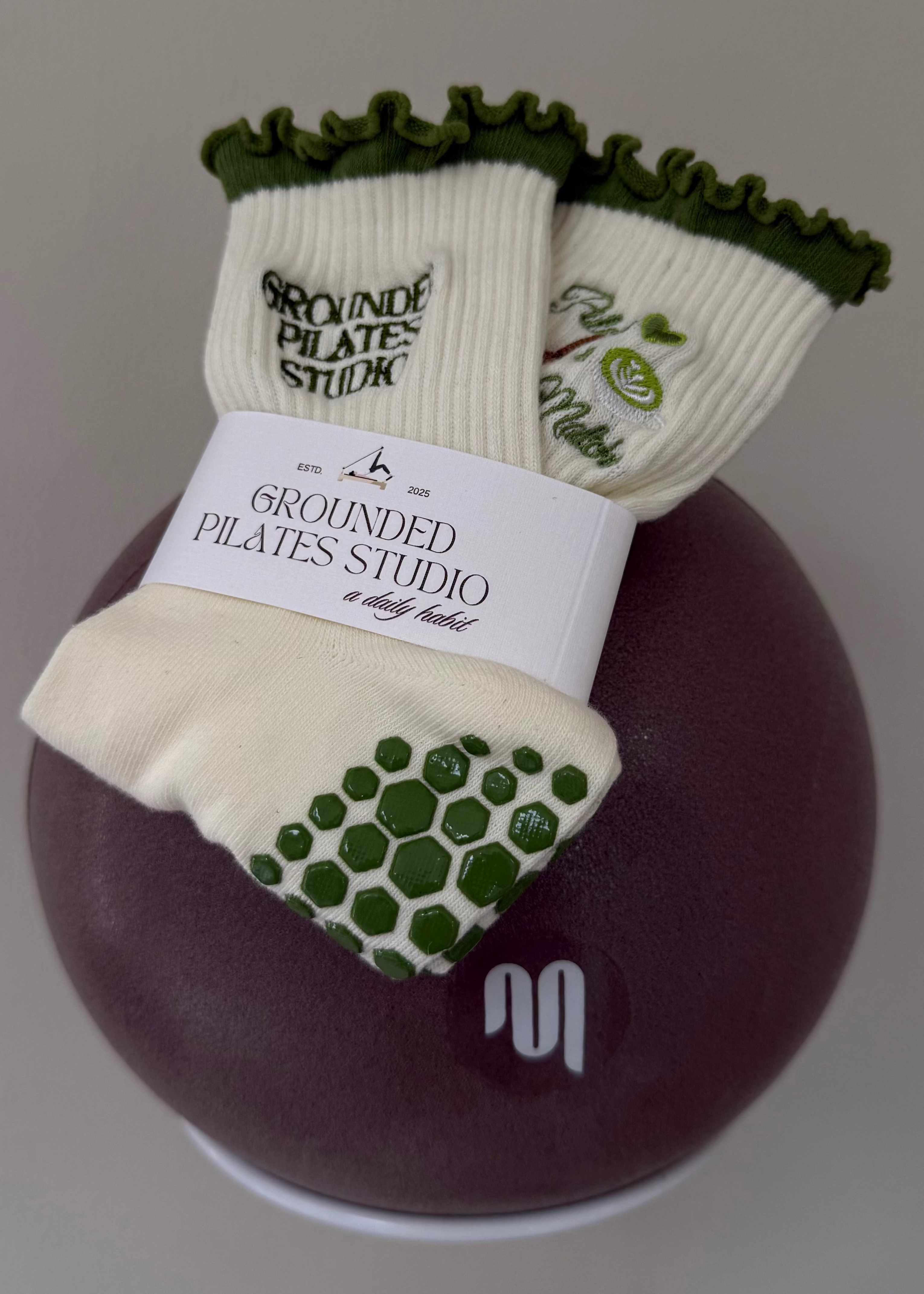 Grounded Grip Socks - Pilates & Matcha