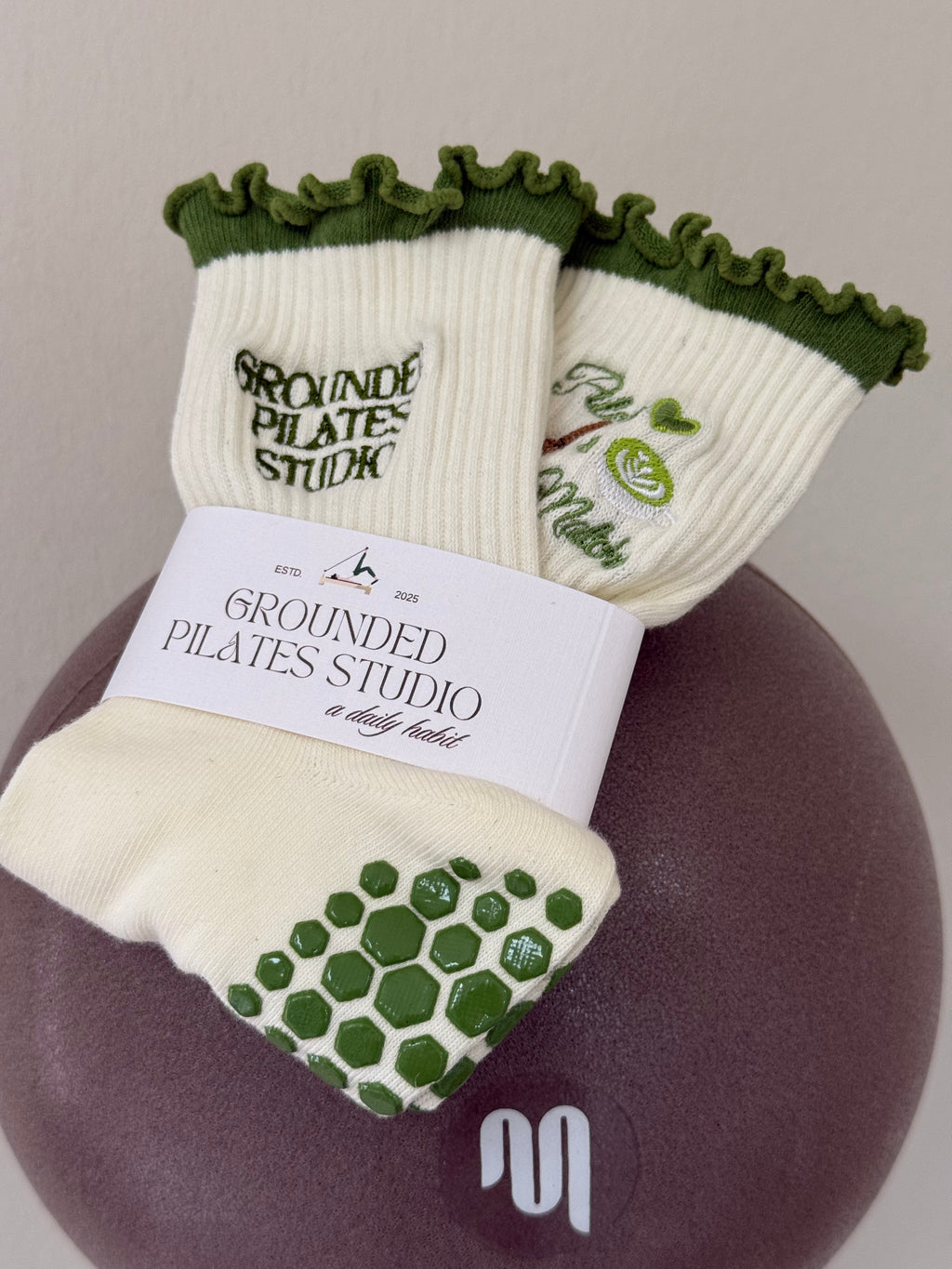 Grounded Grip Socks - Pilates & Matcha