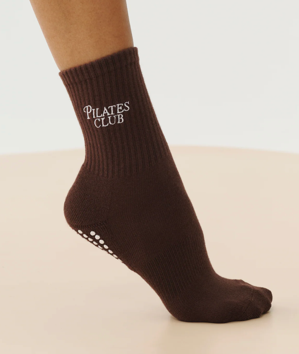 MoveActive Grip socks - Pilates Club (brown)
