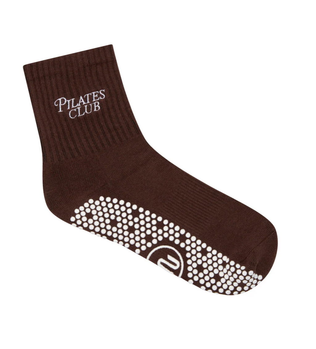 MoveActive Grip socks - Pilates Club (brown)