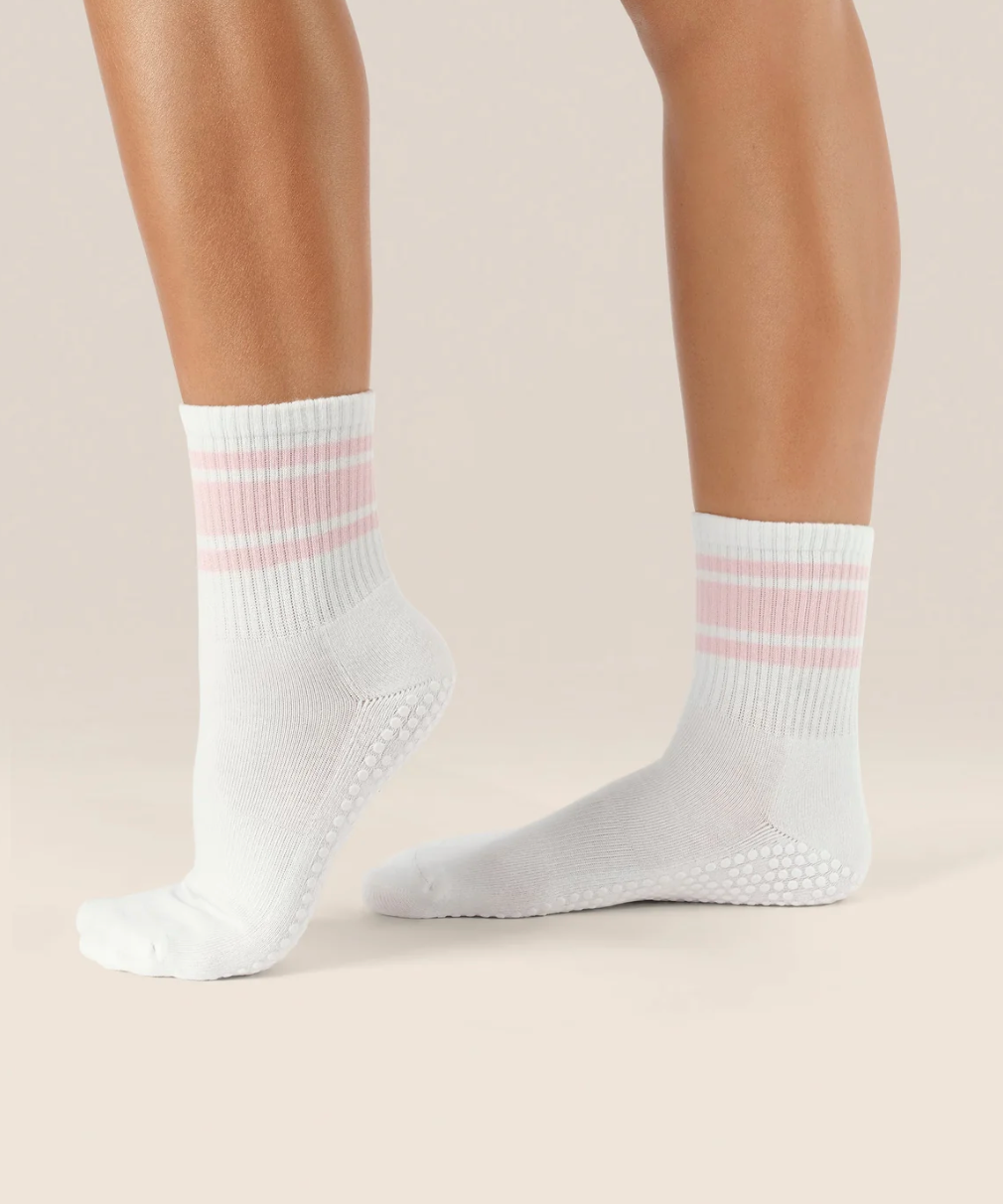 MoveActive Grip Socks - Pink Stripes