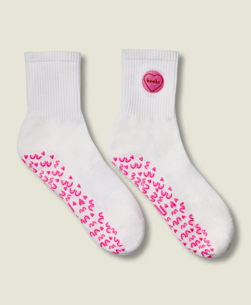 MoveActive Grip Socks - I heart Boobs