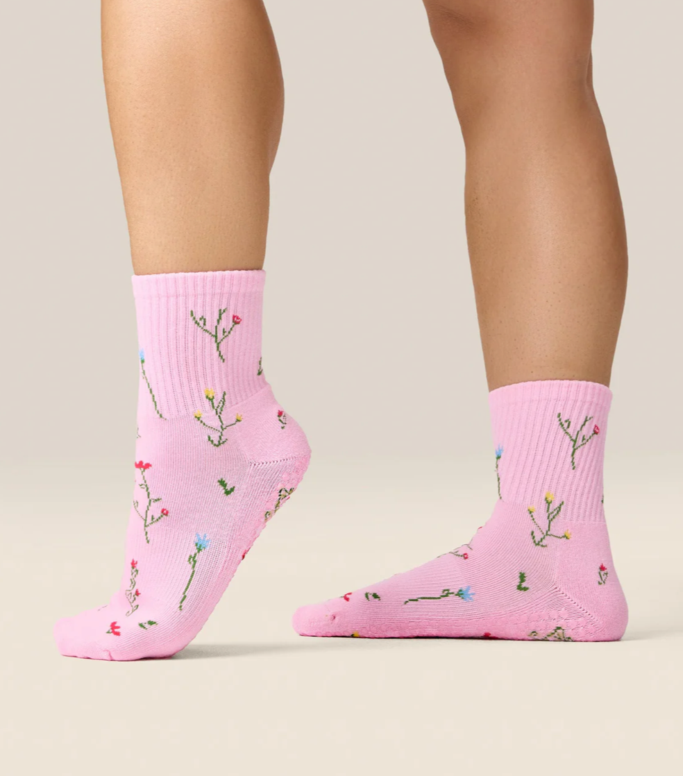 MoveActive grip socks - Wildflower Pink