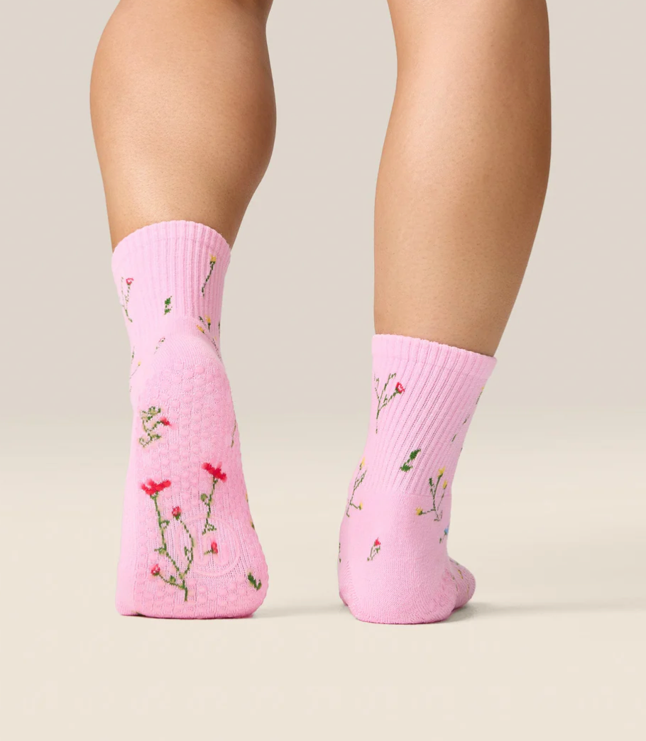 MoveActive grip socks - Wildflower Pink